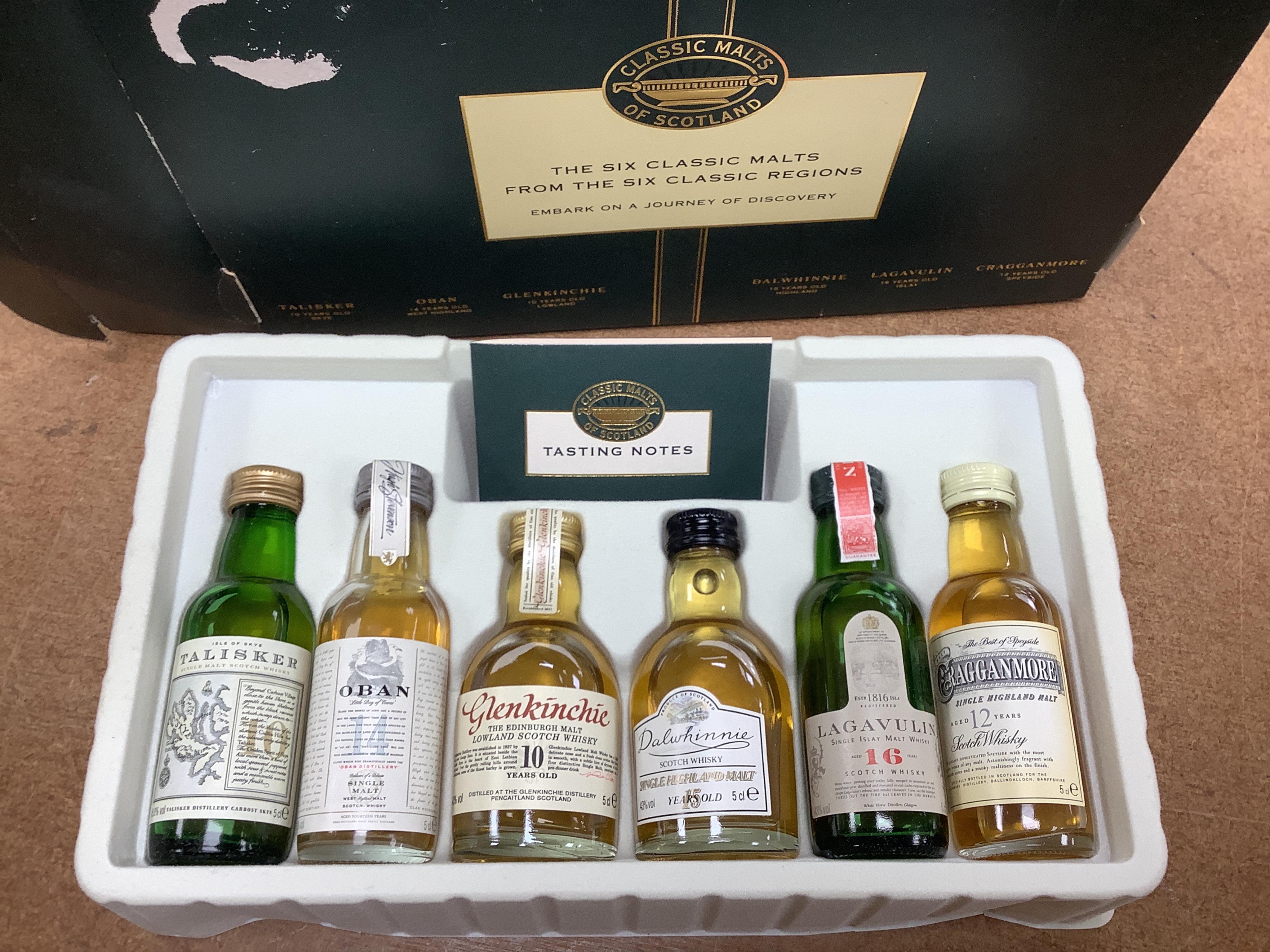A quantity of various miniature bottled spirits to include single malt whisky